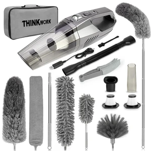 Car Detailing Kit with 8000Pa Vacuum Cordless for Car Cleaning | Microfiber Feather Duster, Ceiling & Fan Dust Removal, Lightweight, for Car Interior Exterior & Home Cleaning, Gift for Men Car Detailing Kit with 8000Pa Vacuum Cordless for Car Cleaning | Microfiber Feather Duster, Ceiling & Fan Dust Removal, Lightweight, for Car Interior Exterior & Home Cleaning, Gift for Men