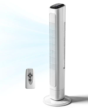 36" Bladeless Tower Fan for Cooling Home Office Bedroom, White | Ultra-Quiet, Portable Floor Fan with Remote Control, LED Display, Adjustable 90° Oscillating, 3 Speeds, 3 Modes & 9H Timer 36" Bladeless Tower Fan for Cooling Home Office Bedroom, White | Ultra-Quiet, Portable Floor Fan with Remote Control, LED Display, Adjustable 90° Oscillating, 3 Speeds, 3 Modes & 9H Timer