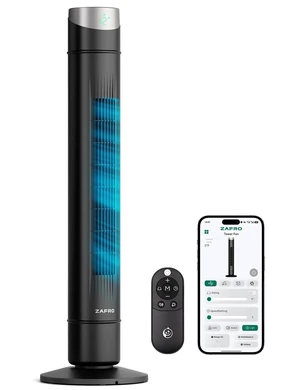 Smart Tower Fan for Bedroom,Upgraded DC Motor Fans that Blow Cold Air | 120° Oscillating Fan, 43ft Far Airflow,28ft/s High-Speed,12 Speeds,4 Modes,22dB Quiet,App/Voice,12H Timer,Dark Black Smart Tower Fan for Bedroom,Upgraded DC Motor Fans that Blow Cold Air | 120° Oscillating Fan, 43ft Far Airflow,28ft/s High-Speed,12 Speeds,4 Modes,22dB Quiet,App/Voice,12H Timer,Dark Black