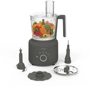 10 Cup Food Processor & Electric Chopper, One Touch Pulse | BPA-Free Bowl, 3 Multipurpose Blades, Easy Food Prep, Chop, Slice, Shred, Puree, Emulsify, Speed Dial, Wide Feed Chute, Gray 10 Cup Food Processor & Electric Chopper, One Touch Pulse | BPA-Free Bowl, 3 Multipurpose Blades, Easy Food Prep, Chop, Slice, Shred, Puree, Emulsify, Speed Dial, Wide Feed Chute, Gray