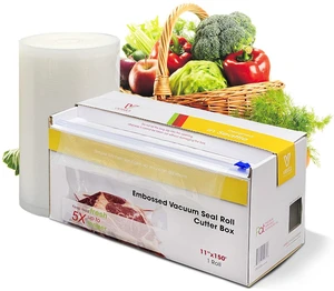 11" x 150' Vacuum Sealer Bags for Food Saver, Rolls with Cutter Dispenser | Commercial Grade Vacuum Sealer Rolls for Custom Sizing, BPA-Free, Ideal for Sous Vide Cooking, Meal Prep and Storage 11" x 150' Vacuum Sealer Bags for Food Saver, Rolls with Cutter Dispenser | Commercial Grade Vacuum Sealer Rolls for Custom Sizing, BPA-Free, Ideal for Sous Vide Cooking, Meal Prep and Storage