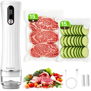 Vacuum Sealer for Food with LED Display, 80Kpa Handheld Food saver | Compact Vacuum Sealer Machine + 30Vacuum Bags, 2000mAh Portable Food Sealer for Meal Prep, Food Storage,10X Preservation Vacuum Sealer for Food with LED Display, 80Kpa Handheld Food saver | Compact Vacuum Sealer Machine + 30Vacuum Bags, 2000mAh Portable Food Sealer for Meal Prep, Food Storage,10X Preservation