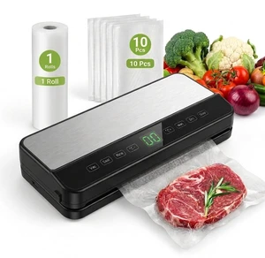 90KPa Powerful Vacuum Sealer Machine with UV Sterilization, Built-in Cutter & Roll Storage, Dry & Moist Modes, 5-Level Adjustable Sealing Temperature, External Suction Hose, 1 Roll & 10 Bags Included 90KPa Powerful Vacuum Sealer Machine with UV Sterilization, Built-in Cutter & Roll Storage, Dry & Moist Modes, 5-Level Adjustable Sealing Temperature, External Suction Hose, 1 Roll & 10 Bags Included