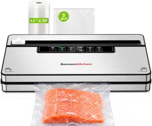 Vacuum Sealer Machine,80 kPa Powerful Suction,Silver | Multi-Functional Food Vacuum Sealer With Removable Drip Tray,Built-in Cutter & Bag Storage,1 Roll & 5 Vacuum Bags Vacuum Sealer Machine,80 kPa Powerful Suction,Silver | Multi-Functional Food Vacuum Sealer With Removable Drip Tray,Built-in Cutter & Bag Storage,1 Roll & 5 Vacuum Bags