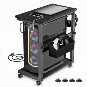 Adjustable Computer Tower Stand - 18.1"-31.5" PC Cart for Gaming Setups | CPU Tower Stand with 4 Locking Casters, Charging Station & Storage Bag - Large Rolling PC Shelf for Under-Desk or Desk-Side Adjustable Computer Tower Stand - 18.1"-31.5" PC Cart for Gaming Setups | CPU Tower Stand with 4 Locking Casters, Charging Station & Storage Bag - Large Rolling PC Shelf for Under-Desk or Desk-Side