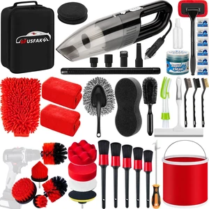 44Pcs Car Wash Cleaning Kit with Detailing Brushes Car Vacuum Drill Brush Set Collapsible Bucket Windshield Cleaning Tool Tire Brush Towels Complete Interior Exterior Detailing Set for Car 44Pcs Car Wash Cleaning Kit with Detailing Brushes Car Vacuum Drill Brush Set Collapsible Bucket Windshield Cleaning Tool Tire Brush Towels Complete Interior Exterior Detailing Set for Car