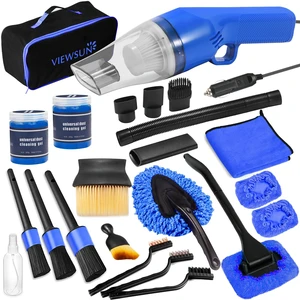 18PCS Car Cleaning Kit, Car Interior Detailing Kit with Blue High Power Handheld Vacuum, Detailing Brush Set, Windshield Cleaner, Cleaning Gel, Complete Auto Accessories for Men, Women 18PCS Car Cleaning Kit, Car Interior Detailing Kit with Blue High Power Handheld Vacuum, Detailing Brush Set, Windshield Cleaner, Cleaning Gel, Complete Auto Accessories for Men, Women