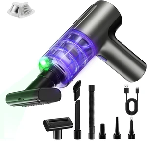 Car Vacuum Portable Cordless, Handheld Vacuum Cleaner Mini Small | 20000Pa High Suction, 80000RPM Brushless Motor, 7 Nozzles Car Cleaning Kit with Air Duster Blower for Car Interior, Pet Hair Car Vacuum Portable Cordless, Handheld Vacuum Cleaner Mini Small | 20000Pa High Suction, 80000RPM Brushless Motor, 7 Nozzles Car Cleaning Kit with Air Duster Blower for Car Interior, Pet Hair