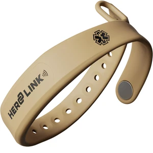 Medical Alert Bracelet | NFC Emergency ID Wristband | Silicone | Coyote Tan Medical Alert Bracelet | NFC Emergency ID Wristband | Silicone | Coyote Tan