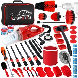 55PCS Car Detailing Kit Interior Cleaner with High Power Handheld Vacuum, Car Detailing Brush Set, Car Cleaning Kit, Drill Brush Set, Car Cleaning Tools Brushes for Interior, Exterior, Wheels 55PCS Car Detailing Kit Interior Cleaner with High Power Handheld Vacuum, Car Detailing Brush Set, Car Cleaning Kit, Drill Brush Set, Car Cleaning Tools Brushes for Interior, Exterior, Wheels