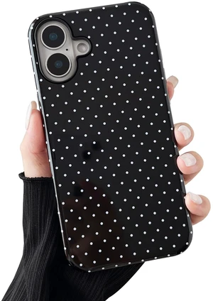 Compatible with iPhone 17 Case, Fashion Cute Polka Dot Pattern Aesthetic Design for Women, Soft TPU and Hard Back Shockproof Phone Case for iPhone 17 6.3 inch, Black Compatible with iPhone 17 Case, Fashion Cute Polka Dot Pattern Aesthetic Design for Women, Soft TPU and Hard Back Shockproof Phone Case for iPhone 17 6.3 inch, Black
