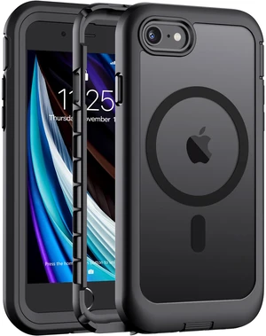 Magnetic for iPhone SE Case 3rd/2rd,iPhone 8/7 Case 4.7''-Black | Compatible with MagSafe,Military Grade Drop Protection,Translucent Matte,Non-Slip,Shockproof 2-Layer Durable Bumper Case Magnetic for iPhone SE Case 3rd/2rd,iPhone 8/7 Case 4.7''-Black | Compatible with MagSafe,Military Grade Drop Protection,Translucent Matte,Non-Slip,Shockproof 2-Layer Durable Bumper Case