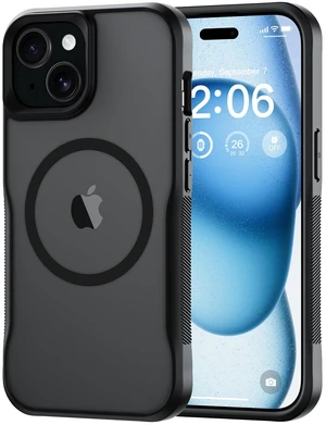 for iPhone 15 Case,Compatible with MagSafe,Translucent Matte Shockproof Anti-Slip Anti-Fingerprint Pocket-Friendly Phone Case for iPhone 15 (Black) for iPhone 15 Case,Compatible with MagSafe,Translucent Matte Shockproof Anti-Slip Anti-Fingerprint Pocket-Friendly Phone Case for iPhone 15 (Black)