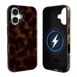 for iPhone 16 Case Magnetic Cute Leopard - Brown | Compatible with MagSafe, Amber tortoise pattern, For women men girls boys, Soft TPU hard PC back, Shockproof, Waterproof for iPhone 16 Case Magnetic Cute Leopard - Brown | Compatible with MagSafe, Amber tortoise pattern, For women men girls boys, Soft TPU hard PC back, Shockproof, Waterproof