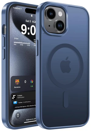 Magnetic Case for iPhone 13/iPhone 14 6.1-Inch,iPhone 15 Case,Blue | Compatible with Magsafe,Military Grade Drop Protection,Slim Translucent Anti-Fingerprints Shockproof Protective Phone Case Magnetic Case for iPhone 13/iPhone 14 6.1-Inch,iPhone 15 Case,Blue | Compatible with Magsafe,Military Grade Drop Protection,Slim Translucent Anti-Fingerprints Shockproof Protective Phone Case