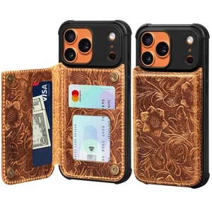 Wallet Real Leather Case Compatible with iPhone 17 Pro 6.3" Brown | Genuine Leather,Shockproof, Anti-Fall Case,Flip Cover,with Card Slot,Double Magnetic Buckle,Kickstand,RFID Blocking Brown Wallet Real Leather Case Compatible with iPhone 17 Pro 6.3" Brown | Genuine Leather,Shockproof, Anti-Fall Case,Flip Cover,with Card Slot,Double Magnetic Buckle,Kickstand,RFID Blocking Brown
