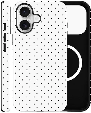 Cute Polka Dot Magnetic Case for iPhone 17, White | Aesthetic Polka Dots Design, Compatible with MagSafe, Hybrid 2-Layer Shock-Absorbent, Wireless Charging Compatible, for women Cute Polka Dot Magnetic Case for iPhone 17, White | Aesthetic Polka Dots Design, Compatible with MagSafe, Hybrid 2-Layer Shock-Absorbent, Wireless Charging Compatible, for women