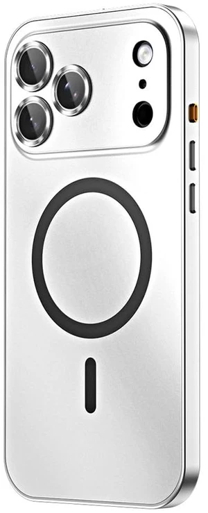 for iPhone Case,Compatible with MagSafe,Magnetic Luxury 2 in 1 Aluminum Metal Frame PC Backboard,Slim Fit Military Grade Drop Protection Shockproof Phone Case (Silver,iPhone 17 Pro Max) for iPhone Case,Compatible with MagSafe,Magnetic Luxury 2 in 1 Aluminum Metal Frame PC Backboard,Slim Fit Military Grade Drop Protection Shockproof Phone Case (Silver,iPhone 17 Pro Max)