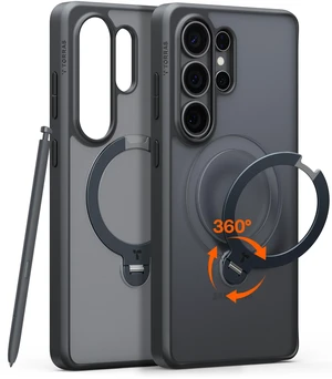 Q3 Spin for Samsung Galaxy S26 Ultra Case with 360 Magnetic Stand | Compatible with Magsafe, 4X Military-Grade Shockproof S26 Ultra Phone Case with Kickstand, Translucent Frosted Black Q3 Spin for Samsung Galaxy S26 Ultra Case with 360 Magnetic Stand | Compatible with Magsafe, 4X Military-Grade Shockproof S26 Ultra Phone Case with Kickstand, Translucent Frosted Black