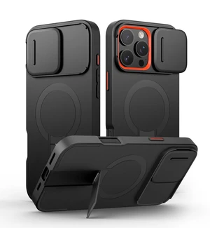 for iPhone 16 Pro Max Case with Magnetic Camera Slide Cover and Adjustable Kickstand, Compatible with MagSafe, Shockproof Bumper Case Slim Protective Cover 6.9 Inch, Black for iPhone 16 Pro Max Case with Magnetic Camera Slide Cover and Adjustable Kickstand, Compatible with MagSafe, Shockproof Bumper Case Slim Protective Cover 6.9 Inch, Black