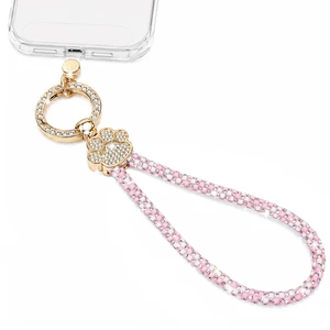Crystal Phone Charm Wrist Strap, Sparkly Cat Paw Wristlet, Pink | Cute Cat Paw Phone Lanyard with Large Ring Clasp, 360° Rotating Tab, Bracelet Strap Fits Bags & Keys, Gift for Women Crystal Phone Charm Wrist Strap, Sparkly Cat Paw Wristlet, Pink | Cute Cat Paw Phone Lanyard with Large Ring Clasp, 360° Rotating Tab, Bracelet Strap Fits Bags & Keys, Gift for Women