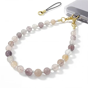 Natural Stone Phone Charm, Beaded Phone Wrist Strap with Tether Tab | Handmade Phone Charm, Purse Charms, Phone Wrist Lanyard Fits Cellphone Cases Wallets Bags Keys, Mauve Haze Quartzite Natural Stone Phone Charm, Beaded Phone Wrist Strap with Tether Tab | Handmade Phone Charm, Purse Charms, Phone Wrist Lanyard Fits Cellphone Cases Wallets Bags Keys, Mauve Haze Quartzite