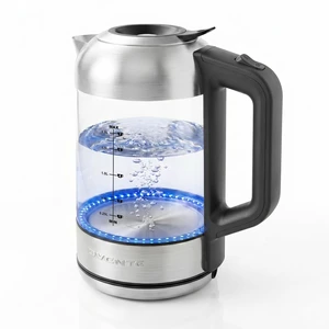 1.8L Glass Electric Kettle Water Boiler, Silver KG751S | 1500W Fast Boiling, Easy Fill Lid, Borosilicate Glass, BPA-Free, Blue LED, Auto Shut-Off, Boil-Dry Protection, Cordless 1.8L Glass Electric Kettle Water Boiler, Silver KG751S | 1500W Fast Boiling, Easy Fill Lid, Borosilicate Glass, BPA-Free, Blue LED, Auto Shut-Off, Boil-Dry Protection, Cordless