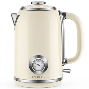 Electric Kettle 1.8L with Temperature Gauge, 1500W Fast Boiling Electric Tea Kettle, 100% Stainless Steel Retro-Style Hot Water Kettle Electric - Glowing LED Light, Auto Shut-Off & Boil-Dry Protection Electric Kettle 1.8L with Temperature Gauge, 1500W Fast Boiling Electric Tea Kettle, 100% Stainless Steel Retro-Style Hot Water Kettle Electric - Glowing LED Light, Auto Shut-Off & Boil-Dry Protection
