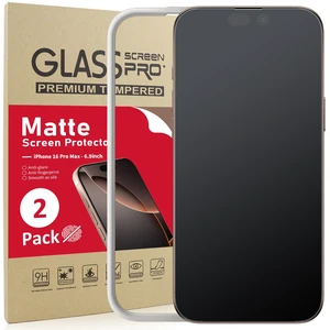 Matte Screen Protector for iPhone 16 Pro Max 6.9inch, 2 Pack | Anti Glare, Anti Fingerprint, 9H Tempered Glass, Scratch Resistance Military-Grade, Smooth as Silk, Easy Installation Frame Matte Screen Protector for iPhone 16 Pro Max 6.9inch, 2 Pack | Anti Glare, Anti Fingerprint, 9H Tempered Glass, Scratch Resistance Military-Grade, Smooth as Silk, Easy Installation Frame
