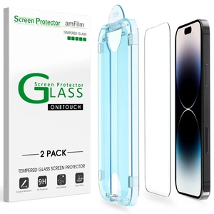 OneTouch for iPhone 14 Pro Max Screen Protector 6.7'' Tempered Glass | Auto-Alignment, 30s Install, Bubble Free, 9H Hardness, Scratch & Drop Protection, HD Clear, Case Friendly, 2 Pack (14P-6.7'') OneTouch for iPhone 14 Pro Max Screen Protector 6.7'' Tempered Glass | Auto-Alignment, 30s Install, Bubble Free, 9H Hardness, Scratch & Drop Protection, HD Clear, Case Friendly, 2 Pack (14P-6.7'')