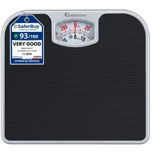 A21 Analog Scales for Body Weight - Up to 300 LB - New - Anti-Skid Rubber Surface - Large Numbers - Analog Bathroom Scale - Affordable - Durable with 20-Year Assurance - Silver A21 Analog Scales for Body Weight - Up to 300 LB - New - Anti-Skid Rubber Surface - Large Numbers - Analog Bathroom Scale - Affordable - Durable with 20-Year Assurance - Silver