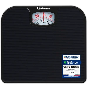 A21 Analog Scales for Body Weight - Up to 300 LB - New - Anti-Skid Rubber Surface - Large Numbers - Analog Bathroom Scale - Affordable - Durable with 20-Year Assurance - Full Black A21 Analog Scales for Body Weight - Up to 300 LB - New - Anti-Skid Rubber Surface - Large Numbers - Analog Bathroom Scale - Affordable - Durable with 20-Year Assurance - Full Black
