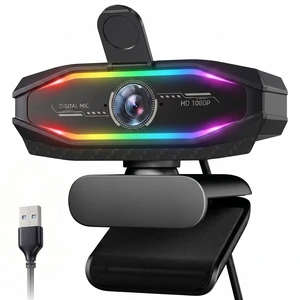 HD 1080P Gaming Webcam with Microphone,Streaming Camera Web Cam with RGB Light,Noise Cancellation, Privacy Cover,Plug and Play,Computer Camera for Desktop/Laptop,Video Calls/Conferencing/Streaming HD 1080P Gaming Webcam with Microphone,Streaming Camera Web Cam with RGB Light,Noise Cancellation, Privacy Cover,Plug and Play,Computer Camera for Desktop/Laptop,Video Calls/Conferencing/Streaming