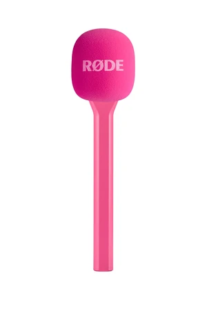 Interview GO Handheld Adaptor for RØDE Wireless Microphones (Pink) | Handheld adapter with foam windshield for interviews, field reporting and content creation Interview GO Handheld Adaptor for RØDE Wireless Microphones (Pink) | Handheld adapter with foam windshield for interviews, field reporting and content creation