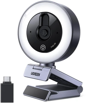 2K Webcam with 4-Level Ring Light | Microphone, Privacy Cover, Compatible with Switch 2, Streaming, Conference, Zoom, Teams, Computer/Laptop/MacBook 2K Webcam with 4-Level Ring Light | Microphone, Privacy Cover, Compatible with Switch 2, Streaming, Conference, Zoom, Teams, Computer/Laptop/MacBook