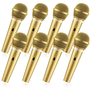 8PCS Fake Microphone Prop - Realistic Plastic Mic Set, Gold | Eye-catching Prop for Cosplay, Anime Conventions, Dress-up and Halloween, Lightweight Plastic with Realistic Details 8PCS Fake Microphone Prop - Realistic Plastic Mic Set, Gold | Eye-catching Prop for Cosplay, Anime Conventions, Dress-up and Halloween, Lightweight Plastic with Realistic Details