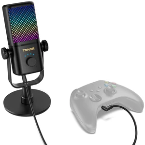 Gaming Microphone Compatible with Xbox, RGB Condenser Streaming Mic, Low Noise, Gain Control, One Tap Mute, Compatible with Capture Card, 200 cm/78inch Cable, Desktop Stand, Black TCX3 Gaming Microphone Compatible with Xbox, RGB Condenser Streaming Mic, Low Noise, Gain Control, One Tap Mute, Compatible with Capture Card, 200 cm/78inch Cable, Desktop Stand, Black TCX3
