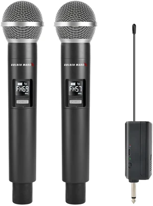 Wireless Microphones with 2.4GHz AI Auto Connection for Karaoke Singing | 500 FT Stable Reception, Rechargeable 2 Handheld Mics Set for DJ Church Party Wedding Speaking Meeting Classroom Wireless Microphones with 2.4GHz AI Auto Connection for Karaoke Singing | 500 FT Stable Reception, Rechargeable 2 Handheld Mics Set for DJ Church Party Wedding Speaking Meeting Classroom