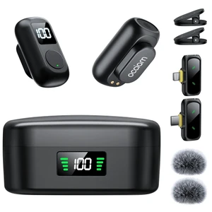 Mini Lavalier Microphone for iPhone & Android Wireless Microphone | Noise Reduction Magnetic Mini Lapel Mic with 54H Charging Case for YouTube Podcast Tiktok Vlogging Video Recording Black Mini Lavalier Microphone for iPhone & Android Wireless Microphone | Noise Reduction Magnetic Mini Lapel Mic with 54H Charging Case for YouTube Podcast Tiktok Vlogging Video Recording Black