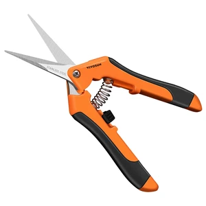 6.5 Inch Gardening Scissors Hand Pruner Pruning Shear with Straight Stainless Steel Blades Orange 1-Pack 6.5 Inch Gardening Scissors Hand Pruner Pruning Shear with Straight Stainless Steel Blades Orange 1-Pack