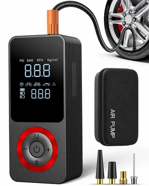 Tire Inflator Portable Air Compressor with Fast Inflation, Auto Shut-off, LED Light, Type-C Charge, Long Runtime, 12V Car Power Adapter, Storage Box Tire Inflator Portable Air Compressor with Fast Inflation, Auto Shut-off, LED Light, Type-C Charge, Long Runtime, 12V Car Power Adapter, Storage Box