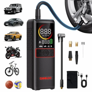 GT160 Tire Inflator Portable Air Compressor (160PSI & 7500mAh) | Cordless Air Pump with Digital Pressure - Auto Shut Off - Large LED Display - Suitable for Cars, Bikes, Balls, Motorcycles GT160 Tire Inflator Portable Air Compressor (160PSI & 7500mAh) | Cordless Air Pump with Digital Pressure - Auto Shut Off - Large LED Display - Suitable for Cars, Bikes, Balls, Motorcycles