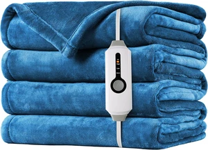 Electric Heated Blanket Full Size 72"x 84", Flannel for Bed, Sofa and Couch, ETL Certified, 4 Heat Settings, 1-10H Timer, Overheat Protection, Machine Washable, Teal Electric Heated Blanket Full Size 72"x 84", Flannel for Bed, Sofa and Couch, ETL Certified, 4 Heat Settings, 1-10H Timer, Overheat Protection, Machine Washable, Teal