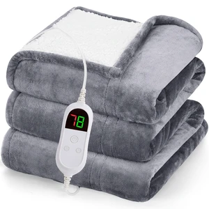 Heated Blanket Electric Throw 50"X60", Heating Blanket with 10 Heat Levels 1/2/4/6/8 Hours Auto-Off,Fleece Soft Sherpa Blanket,Gifts for Grandma Mom Seniors, Misty Grey Heated Blanket Electric Throw 50"X60", Heating Blanket with 10 Heat Levels 1/2/4/6/8 Hours Auto-Off,Fleece Soft Sherpa Blanket,Gifts for Grandma Mom Seniors, Misty Grey