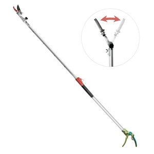 Pruner for Garden, Cut Upto 1 Inch & Hold Telescopic Pole Pruner, Fruit Picker with Rotating Blade Head, Lightweight Aluminum Extendable Handle for Tree Branch Cutter, 3.67-5.45 FT, Silver Pruner for Garden, Cut Upto 1 Inch & Hold Telescopic Pole Pruner, Fruit Picker with Rotating Blade Head, Lightweight Aluminum Extendable Handle for Tree Branch Cutter, 3.67-5.45 FT, Silver