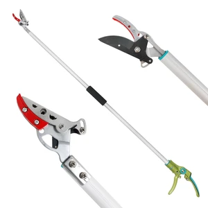 Cut & Hold Pole Pruner, 4.2 FT Lightweight Fruit Picker with 180° Rotating Handle, SK5 Steel Blade Cuts up to 1/2 Inch, Long Reach Garden Tree Trimmer & Branch Cutter for Shrubs, Bushes Cut & Hold Pole Pruner, 4.2 FT Lightweight Fruit Picker with 180° Rotating Handle, SK5 Steel Blade Cuts up to 1/2 Inch, Long Reach Garden Tree Trimmer & Branch Cutter for Shrubs, Bushes
