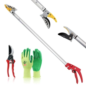 Cut and Hold Pruner Set, Lightweight 32-Inch Long Reach Pruner One-Handed Operation, Hold Long Reach Cut Rotating, 8.3" Hand Pruner for Branch Pruning, Fruit Picking, Prickly Plants & Roses Cut and Hold Pruner Set, Lightweight 32-Inch Long Reach Pruner One-Handed Operation, Hold Long Reach Cut Rotating, 8.3" Hand Pruner for Branch Pruning, Fruit Picking, Prickly Plants & Roses
