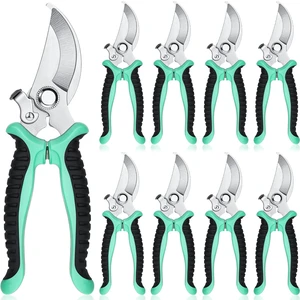 9 Pcs Garden Pruning Shears Bulk, Gardening Shears&Scissors, Green | Bypass Pruner Hand Shears, Heavy Duty Garden Tools, Stainless Steel Blades, Garden Clippers Bulk Set for Plant, Hedge Shears 9 Pcs Garden Pruning Shears Bulk, Gardening Shears&Scissors, Green | Bypass Pruner Hand Shears, Heavy Duty Garden Tools, Stainless Steel Blades, Garden Clippers Bulk Set for Plant, Hedge Shears