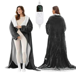 Electric Wearable Heated Blanket Throw, 50x70+14" with Foot Pocket | Wearable Heated Blanket Portable with Foot Pocket,Electric Blanket,8 Heat Settings, 1-12H Auto Shut-Off,for Her/Him/Family Electric Wearable Heated Blanket Throw, 50x70+14" with Foot Pocket | Wearable Heated Blanket Portable with Foot Pocket,Electric Blanket,8 Heat Settings, 1-12H Auto Shut-Off,for Her/Him/Family