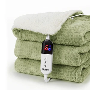 Heated Blanket Electric Blanket Twin Waffle, 62x84 Inches Sherpa Fleece Fast Heating Blanket 6 Heating Levels & 10 Hours Auto Off ETL Certification, Sage Twin Heated Blanket Electric Blanket Twin Waffle, 62x84 Inches Sherpa Fleece Fast Heating Blanket 6 Heating Levels & 10 Hours Auto Off ETL Certification, Sage Twin